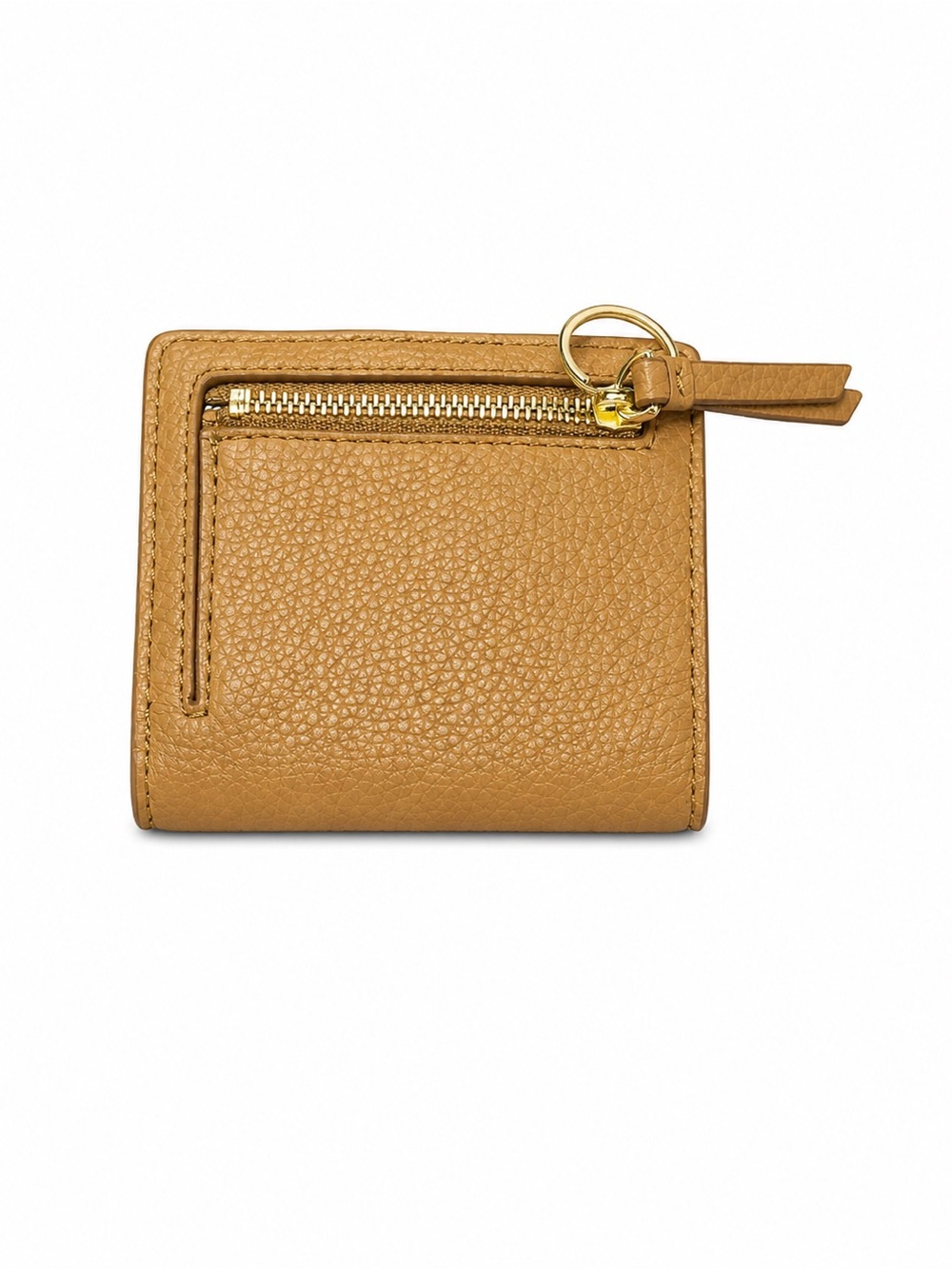 Vera Bradley White and Tan Pebbled Leather Compact Wallet - Picture 3 of 3